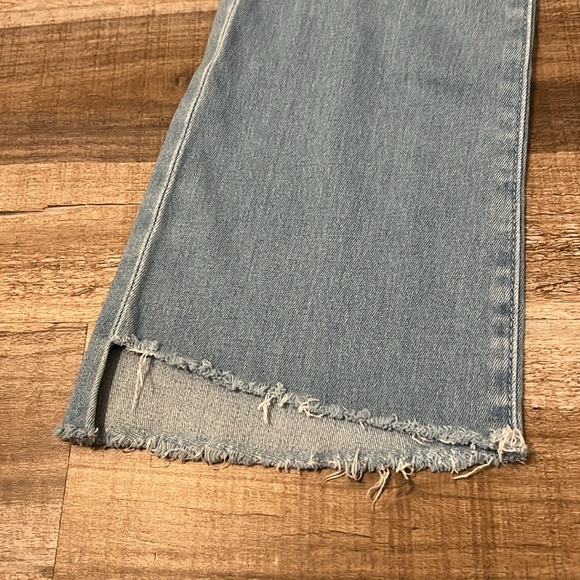 Mother Insider Crop Step Fray Jeans in Hold My Hand - Picture 3 of 7